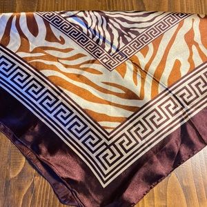 Bronze, Brown and Cream Square Scarf